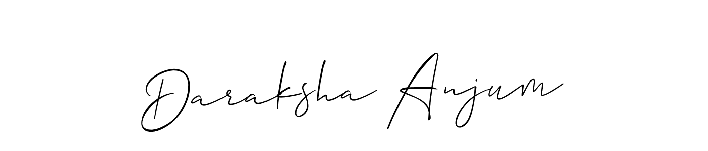 Daraksha Anjum stylish signature style. Best Handwritten Sign (Allison_Script) for my name. Handwritten Signature Collection Ideas for my name Daraksha Anjum. Daraksha Anjum signature style 2 images and pictures png