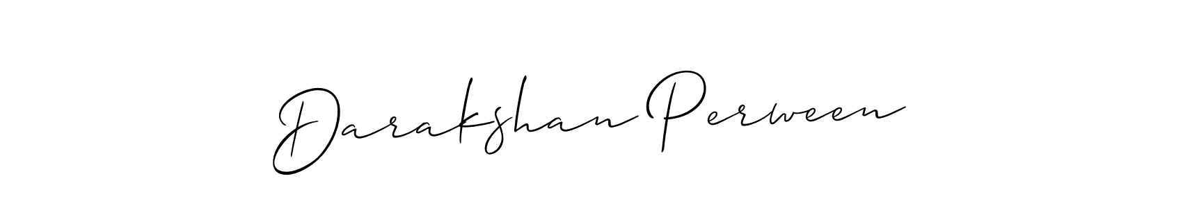 if you are searching for the best signature style for your name Darakshan Perween. so please give up your signature search. here we have designed multiple signature styles  using Allison_Script. Darakshan Perween signature style 2 images and pictures png