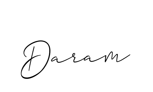 Daram stylish signature style. Best Handwritten Sign (Allison_Script) for my name. Handwritten Signature Collection Ideas for my name Daram. Daram signature style 2 images and pictures png
