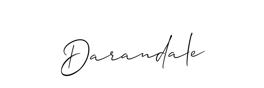 Use a signature maker to create a handwritten signature online. With this signature software, you can design (Allison_Script) your own signature for name Darandale. Darandale signature style 2 images and pictures png