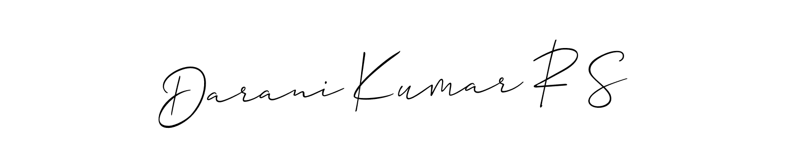 How to Draw Darani Kumar R S signature style? Allison_Script is a latest design signature styles for name Darani Kumar R S. Darani Kumar R S signature style 2 images and pictures png