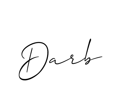 How to make Darb signature? Allison_Script is a professional autograph style. Create handwritten signature for Darb name. Darb signature style 2 images and pictures png