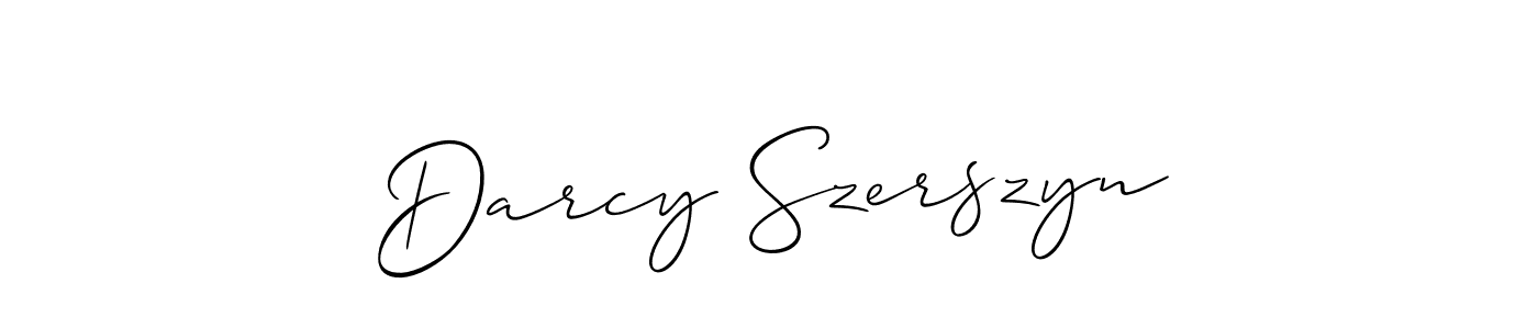 How to make Darcy Szerszyn name signature. Use Allison_Script style for creating short signs online. This is the latest handwritten sign. Darcy Szerszyn signature style 2 images and pictures png