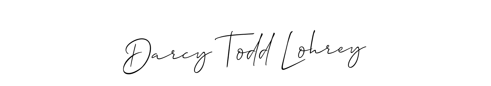 Allison_Script is a professional signature style that is perfect for those who want to add a touch of class to their signature. It is also a great choice for those who want to make their signature more unique. Get Darcy Todd Lohrey name to fancy signature for free. Darcy Todd Lohrey signature style 2 images and pictures png
