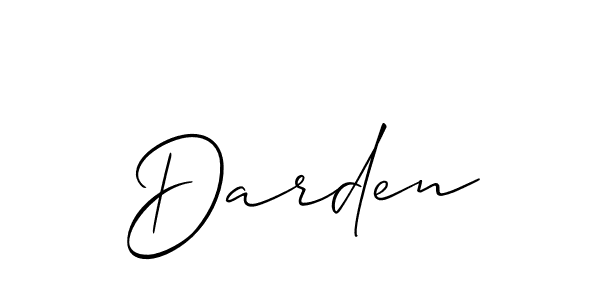 Make a beautiful signature design for name Darden. With this signature (Allison_Script) style, you can create a handwritten signature for free. Darden signature style 2 images and pictures png