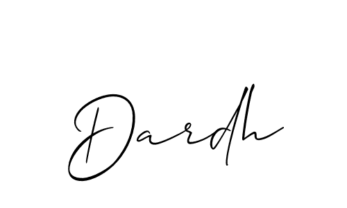 Use a signature maker to create a handwritten signature online. With this signature software, you can design (Allison_Script) your own signature for name Dardh. Dardh signature style 2 images and pictures png