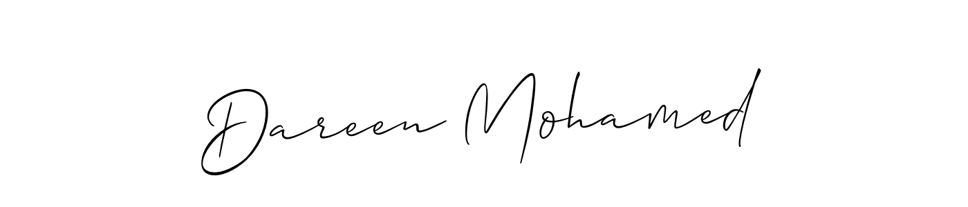 How to make Dareen Mohamed signature? Allison_Script is a professional autograph style. Create handwritten signature for Dareen Mohamed name. Dareen Mohamed signature style 2 images and pictures png