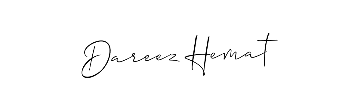 This is the best signature style for the Dareez Hemat name. Also you like these signature font (Allison_Script). Mix name signature. Dareez Hemat signature style 2 images and pictures png