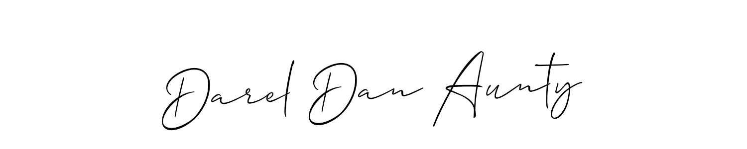 You can use this online signature creator to create a handwritten signature for the name Darel Dan Aunty. This is the best online autograph maker. Darel Dan Aunty signature style 2 images and pictures png