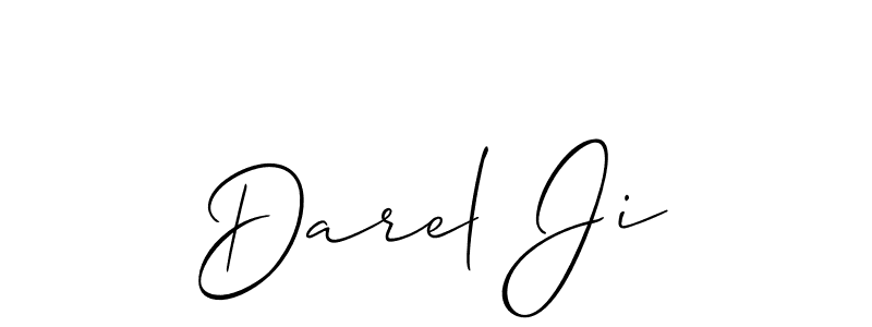 Allison_Script is a professional signature style that is perfect for those who want to add a touch of class to their signature. It is also a great choice for those who want to make their signature more unique. Get Darel Ji name to fancy signature for free. Darel Ji signature style 2 images and pictures png