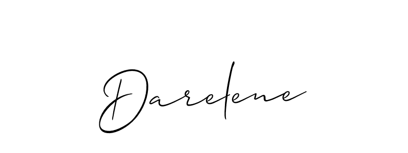 How to make Darelene signature? Allison_Script is a professional autograph style. Create handwritten signature for Darelene name. Darelene signature style 2 images and pictures png