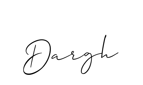 Use a signature maker to create a handwritten signature online. With this signature software, you can design (Allison_Script) your own signature for name Dargh. Dargh signature style 2 images and pictures png