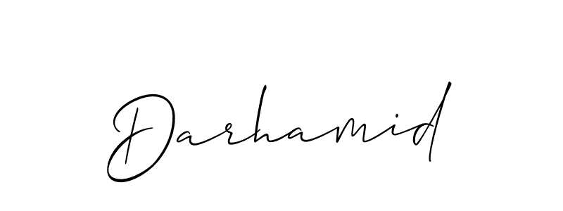 How to make Darhamid signature? Allison_Script is a professional autograph style. Create handwritten signature for Darhamid name. Darhamid signature style 2 images and pictures png