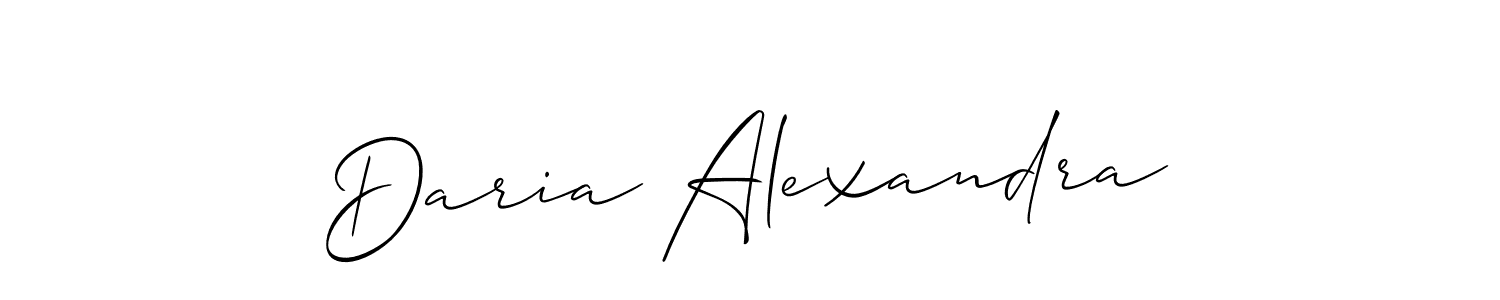 if you are searching for the best signature style for your name Daria Alexandra. so please give up your signature search. here we have designed multiple signature styles  using Allison_Script. Daria Alexandra signature style 2 images and pictures png