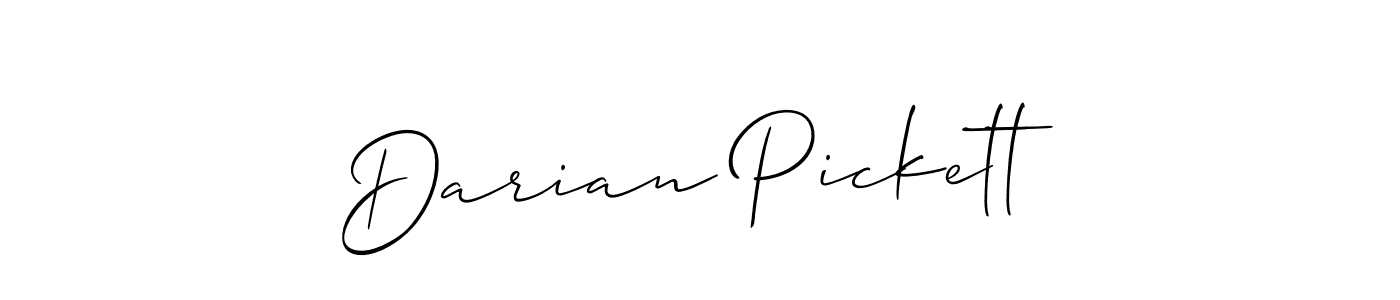 Create a beautiful signature design for name Darian Pickett. With this signature (Allison_Script) fonts, you can make a handwritten signature for free. Darian Pickett signature style 2 images and pictures png