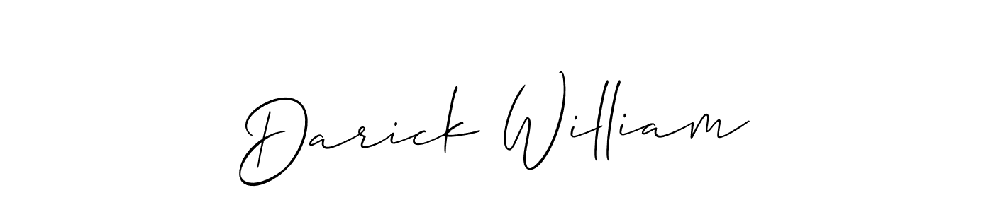 Check out images of Autograph of Darick William name. Actor Darick William Signature Style. Allison_Script is a professional sign style online. Darick William signature style 2 images and pictures png