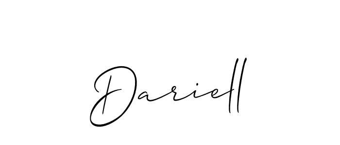 if you are searching for the best signature style for your name Dariell. so please give up your signature search. here we have designed multiple signature styles  using Allison_Script. Dariell signature style 2 images and pictures png