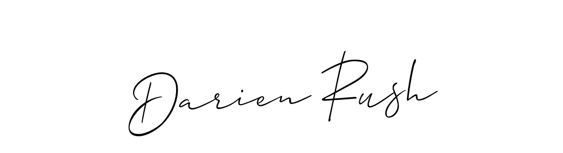How to make Darien Rush name signature. Use Allison_Script style for creating short signs online. This is the latest handwritten sign. Darien Rush signature style 2 images and pictures png