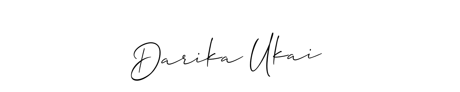 It looks lik you need a new signature style for name Darika Ukai ♡. Design unique handwritten (Allison_Script) signature with our free signature maker in just a few clicks. Darika Ukai ♡ signature style 2 images and pictures png