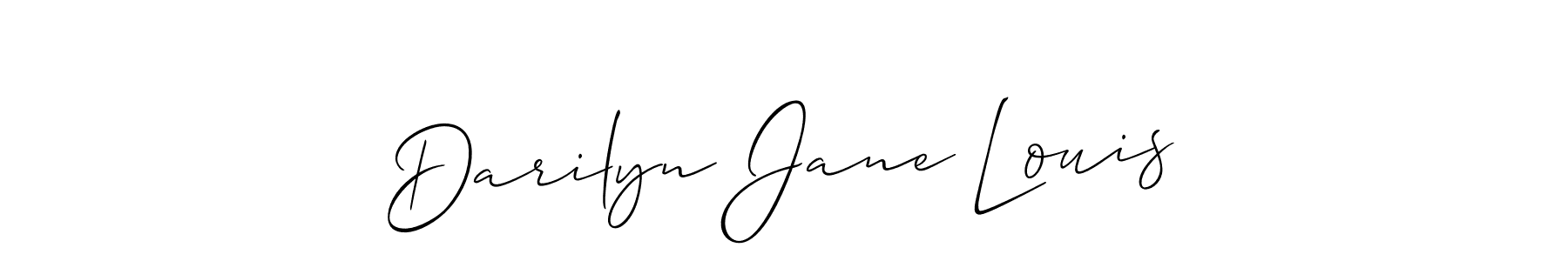 How to make Darilyn Jane Louis name signature. Use Allison_Script style for creating short signs online. This is the latest handwritten sign. Darilyn Jane Louis signature style 2 images and pictures png