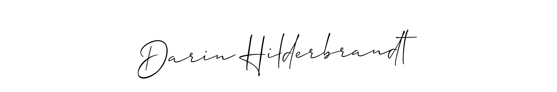 The best way (Allison_Script) to make a short signature is to pick only two or three words in your name. The name Darin Hilderbrandt include a total of six letters. For converting this name. Darin Hilderbrandt signature style 2 images and pictures png