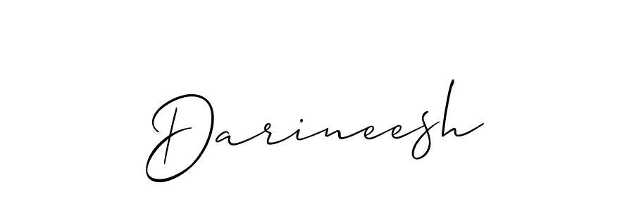 Make a beautiful signature design for name Darineesh. With this signature (Allison_Script) style, you can create a handwritten signature for free. Darineesh signature style 2 images and pictures png