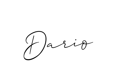 You should practise on your own different ways (Allison_Script) to write your name (Dario) in signature. don't let someone else do it for you. Dario signature style 2 images and pictures png