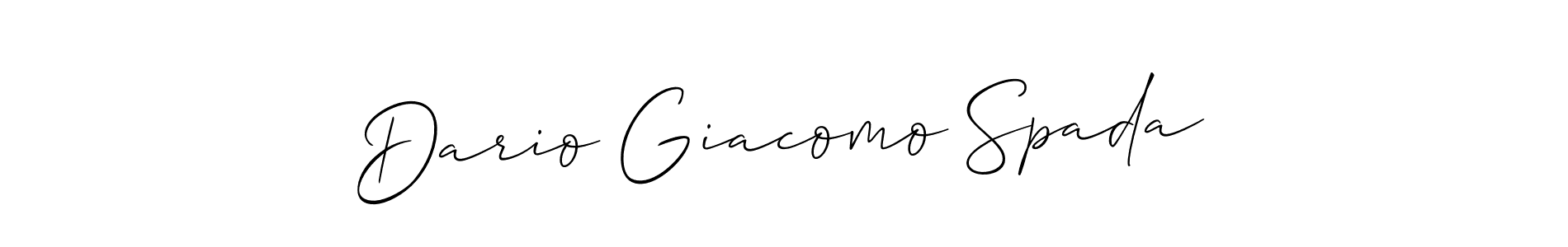 How to make Dario Giacomo Spada signature? Allison_Script is a professional autograph style. Create handwritten signature for Dario Giacomo Spada name. Dario Giacomo Spada signature style 2 images and pictures png