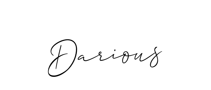 How to make Darious signature? Allison_Script is a professional autograph style. Create handwritten signature for Darious name. Darious signature style 2 images and pictures png