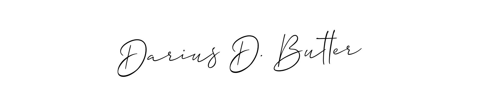 Make a beautiful signature design for name Darius D. Butler. With this signature (Allison_Script) style, you can create a handwritten signature for free. Darius D. Butler signature style 2 images and pictures png