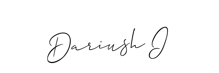 Also You can easily find your signature by using the search form. We will create Dariush I name handwritten signature images for you free of cost using Allison_Script sign style. Dariush I signature style 2 images and pictures png