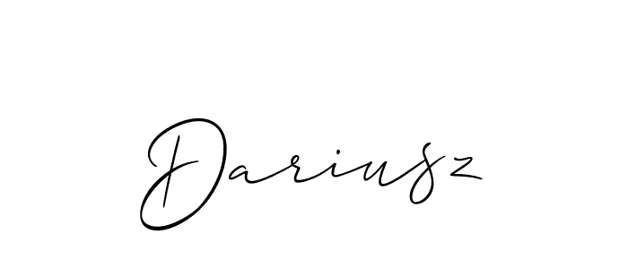 Also we have Dariusz name is the best signature style. Create professional handwritten signature collection using Allison_Script autograph style. Dariusz signature style 2 images and pictures png