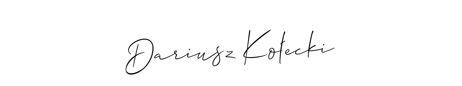 How to make Dariusz Kołecki signature? Allison_Script is a professional autograph style. Create handwritten signature for Dariusz Kołecki name. Dariusz Kołecki signature style 2 images and pictures png