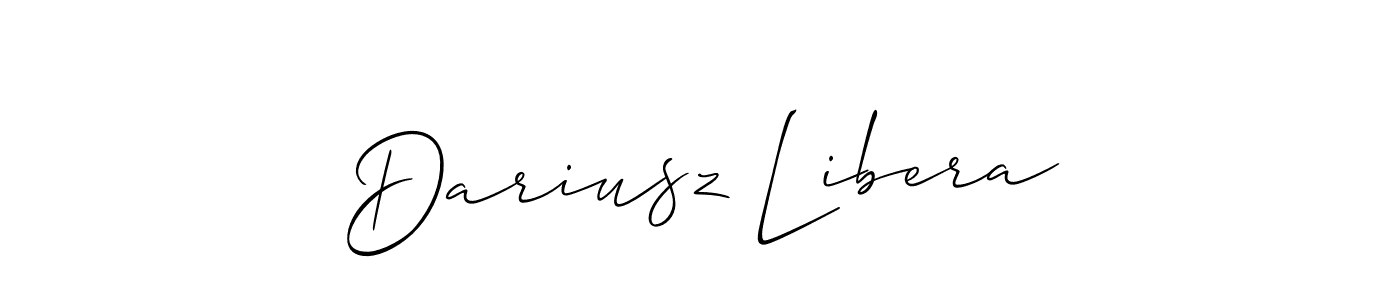 if you are searching for the best signature style for your name Dariusz Libera. so please give up your signature search. here we have designed multiple signature styles  using Allison_Script. Dariusz Libera signature style 2 images and pictures png