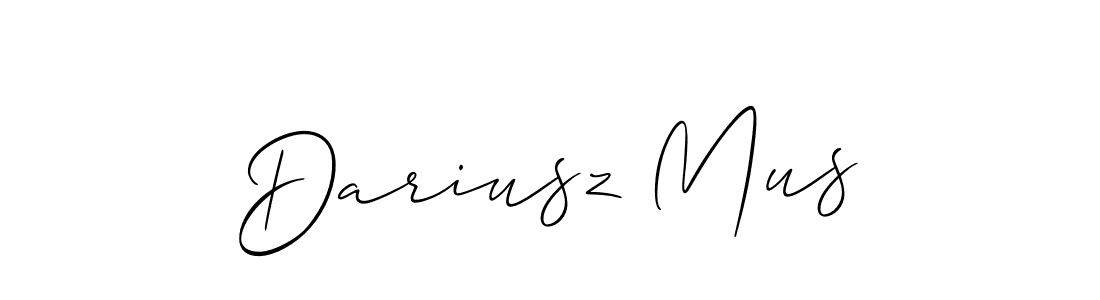 Create a beautiful signature design for name Dariusz Mus. With this signature (Allison_Script) fonts, you can make a handwritten signature for free. Dariusz Mus signature style 2 images and pictures png