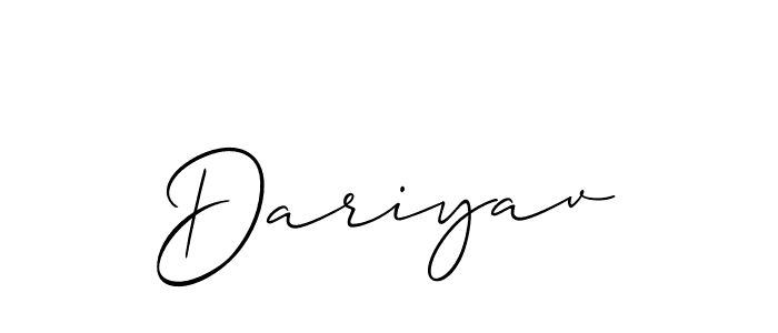 Similarly Allison_Script is the best handwritten signature design. Signature creator online .You can use it as an online autograph creator for name Dariyav. Dariyav signature style 2 images and pictures png