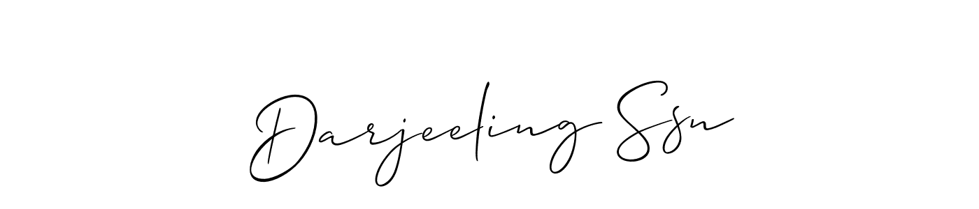 if you are searching for the best signature style for your name Darjeeling Ssn. so please give up your signature search. here we have designed multiple signature styles  using Allison_Script. Darjeeling Ssn signature style 2 images and pictures png