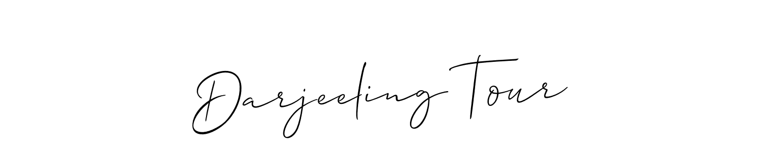 How to make Darjeeling Tour signature? Allison_Script is a professional autograph style. Create handwritten signature for Darjeeling Tour name. Darjeeling Tour signature style 2 images and pictures png