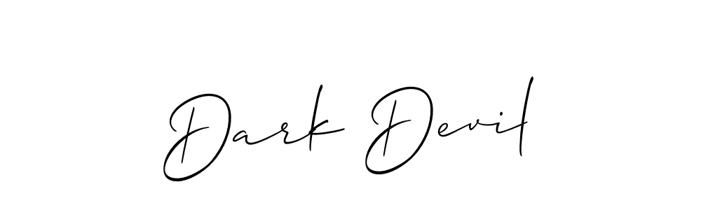 Use a signature maker to create a handwritten signature online. With this signature software, you can design (Allison_Script) your own signature for name Dark Devil. Dark Devil signature style 2 images and pictures png