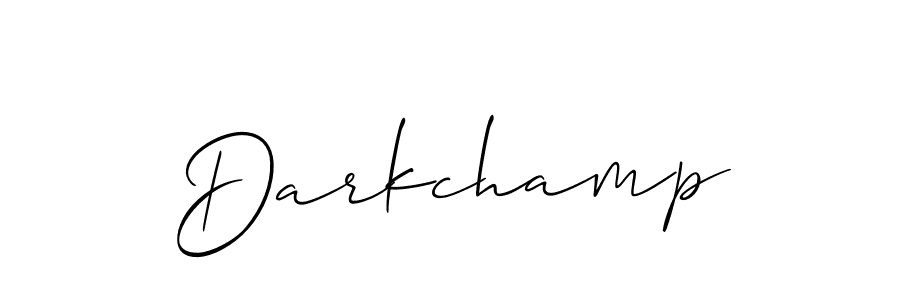 Also we have Darkchamp name is the best signature style. Create professional handwritten signature collection using Allison_Script autograph style. Darkchamp signature style 2 images and pictures png