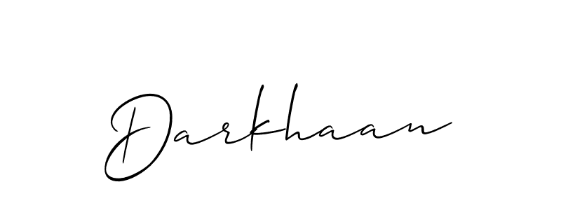Create a beautiful signature design for name Darkhaan. With this signature (Allison_Script) fonts, you can make a handwritten signature for free. Darkhaan signature style 2 images and pictures png