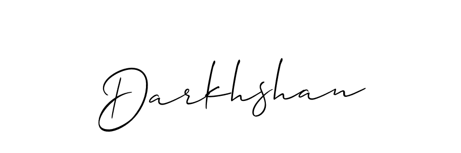 Design your own signature with our free online signature maker. With this signature software, you can create a handwritten (Allison_Script) signature for name Darkhshan. Darkhshan signature style 2 images and pictures png