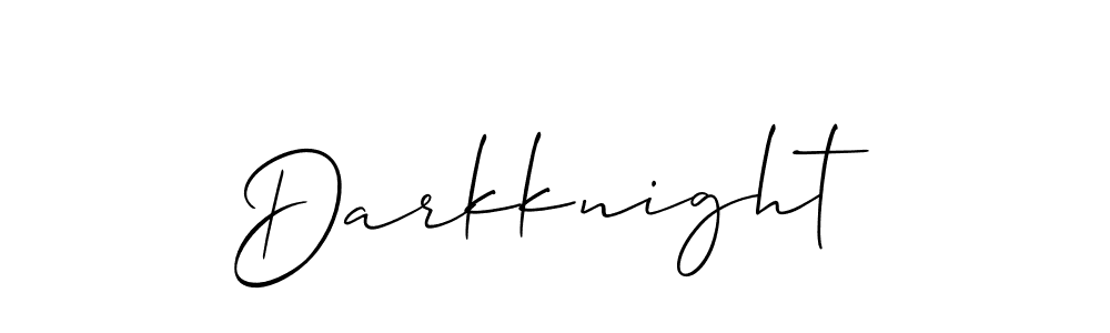 Design your own signature with our free online signature maker. With this signature software, you can create a handwritten (Allison_Script) signature for name Darkknight. Darkknight signature style 2 images and pictures png