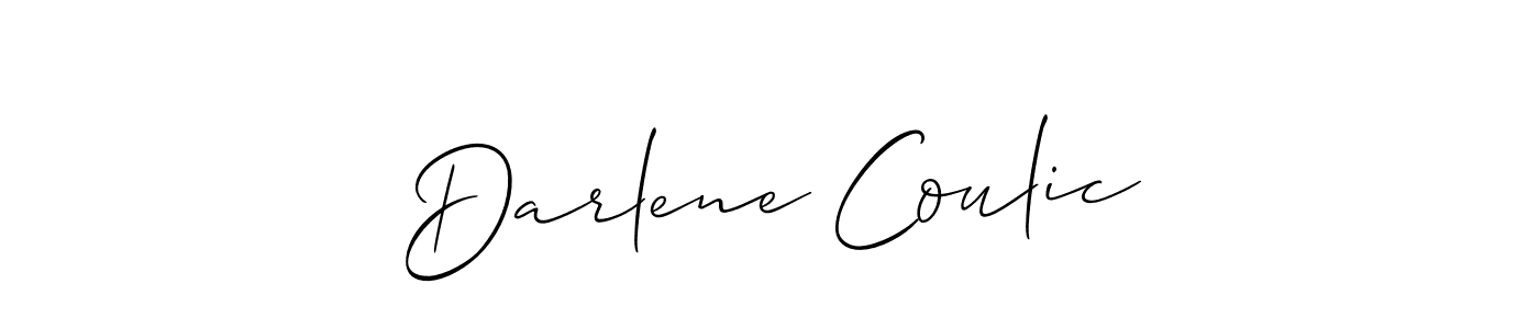 Check out images of Autograph of Darlene Coulic name. Actor Darlene Coulic Signature Style. Allison_Script is a professional sign style online. Darlene Coulic signature style 2 images and pictures png