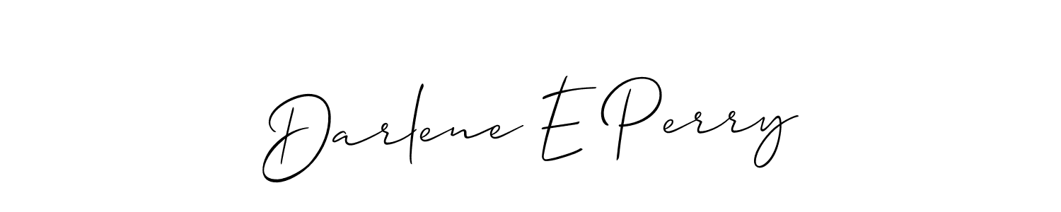 How to make Darlene E Perry name signature. Use Allison_Script style for creating short signs online. This is the latest handwritten sign. Darlene E Perry signature style 2 images and pictures png