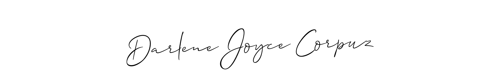 Also You can easily find your signature by using the search form. We will create Darlene Joyce Corpuz name handwritten signature images for you free of cost using Allison_Script sign style. Darlene Joyce Corpuz signature style 2 images and pictures png