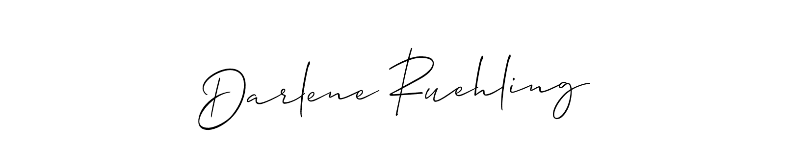 Make a beautiful signature design for name Darlene Ruehling. With this signature (Allison_Script) style, you can create a handwritten signature for free. Darlene Ruehling signature style 2 images and pictures png