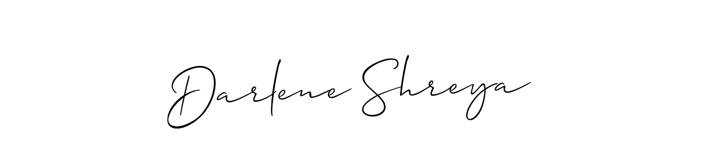 How to make Darlene Shreya name signature. Use Allison_Script style for creating short signs online. This is the latest handwritten sign. Darlene Shreya signature style 2 images and pictures png