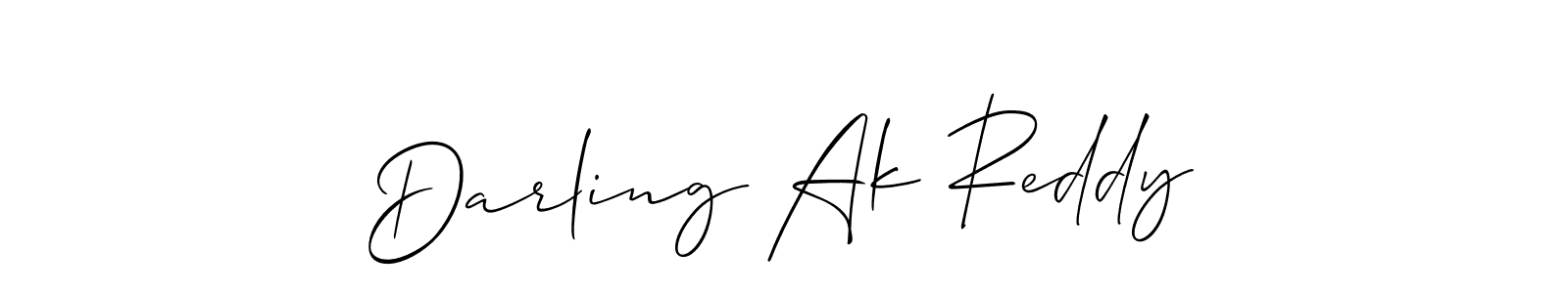 Allison_Script is a professional signature style that is perfect for those who want to add a touch of class to their signature. It is also a great choice for those who want to make their signature more unique. Get Darling Ak Reddy name to fancy signature for free. Darling Ak Reddy signature style 2 images and pictures png