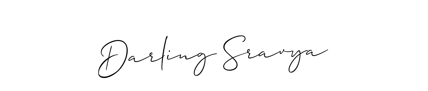 It looks lik you need a new signature style for name Darling Sravya. Design unique handwritten (Allison_Script) signature with our free signature maker in just a few clicks. Darling Sravya signature style 2 images and pictures png